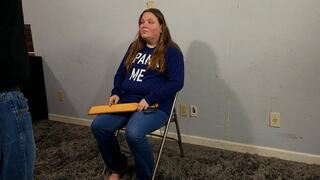 Katie gets a paddling