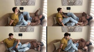 My Stepsis Cinicluu s sexy feet is the perfect chair specially when she wears her soft black pantyhose 1080P