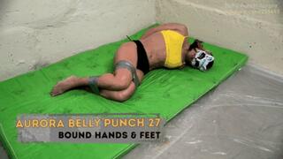 Aurora belly punch 27 - Bound hands & feet