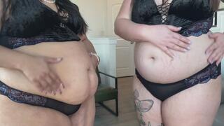 BBW Belly Play with Feeder and Feedee (720p)