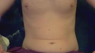 Laid-Back Tease: Freeballing in Basketball Shorts Before a Hot Shower