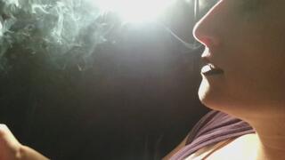 Smoking a Camel Wide menthol cigarette