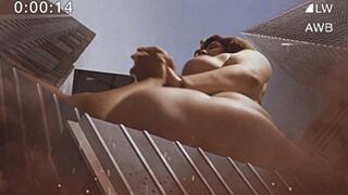 Giant couple sex on fire