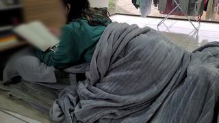 Giving him a dutch oven while i read my book