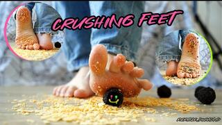 Sexy feet Asmr food Crushing