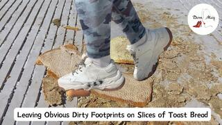 Leaving Obvious Dirty Footprints on Slices of Toast Bread