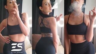 Sporty smoking after doing my exercises