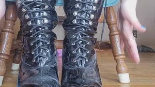 Knee High leather Dominatrix Boots