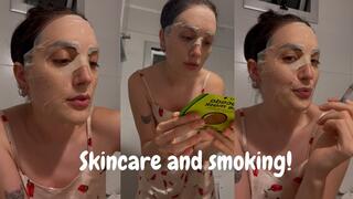 skin care and smoking before bed