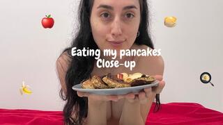 eating pancakes naked