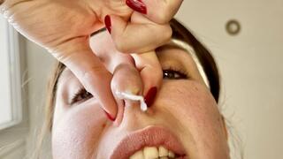 Nose Squeezing Snot Drip POV