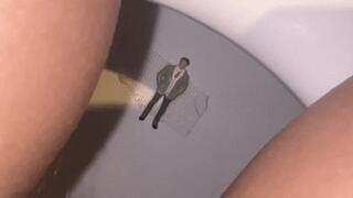 Guy flushed in a PUBLIC TOILET, tormented by the stench