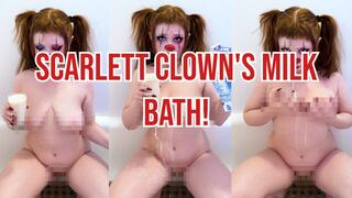 Scarlett Clown's Cold Milk Bath