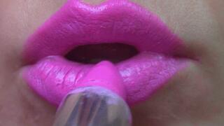 Pink Lipstick Lips Kissing