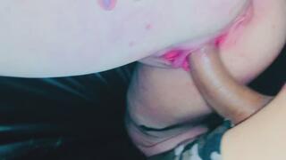 Blonde pizza delivery girl gets ass fucked while squirting while delivering her first order