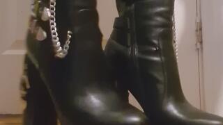Goth OTK Boots Stuck In Glue!