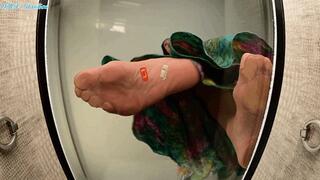 Miss Jasmine can't stand your ugly cars in her neighborhood, Giantess Pantyhose CRUSH - MOV