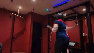 BARKLEY, THE HOOK AND A DRAGON - A FemDom Whipping Clip