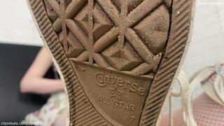 Dirty converse soles licking, insoles smelling and ignore