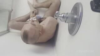 Mickel takes a shower