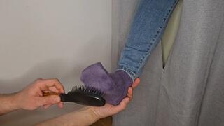 Trap door on purple socks !!