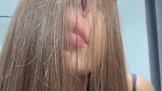 Hair covering face (custom video)