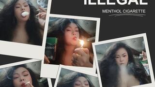 Smoking Illegal Menthol Cigarette