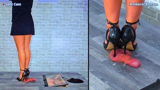 Flattening His Cock & Balls Under My Steel Tipped Stilettos - Split Cam 1 - A141SPLIT1