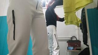 yes in the dressing room I can wear whatever I want