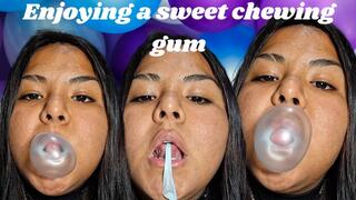 Eating a delicious gum