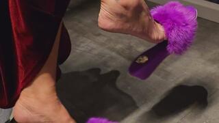Dangling with My vintage fluffy slippers