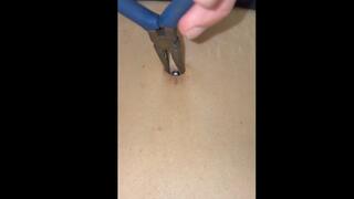 Digging out a marble