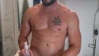 Cum explosion from jerking it hard
