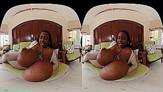 VR180 3D - Miosotis smothers 30 little Men between her enormous Giant Breasts (Clip No 2814 - 4K mp4 version)