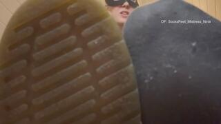 If you clean my boots like a good boy, I'll put my feet on your miserable face