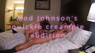 Rod Johnson's quickie creampie audition with Cherry Black