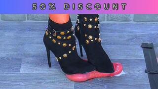 Milking His Cock & Balls Under My Suede Ankle Boots & Plexiglass - Ultimate Bundle - 50% DISCOUNT - A142ULT