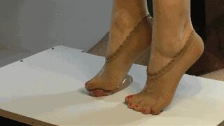 Stinky socks crush the cock