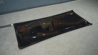 New transparent black vacuum bed with maid and vibro