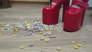 Red Platform crush food