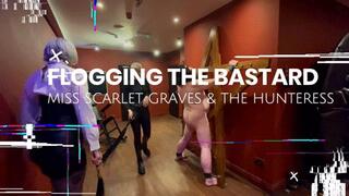 FLOGGING THE BASTARD - Double Domme Flogging and Paddling Slave
