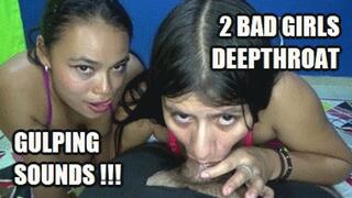 DEEP THROAT BLOWJOB 250302BD2 CANDY + SARAI TWO MODELS USING HER THROATS TO MAKE LOUD GULPING SOUNDS WHILE SWALLOWING COCK + FREE SURPRISE SHOW