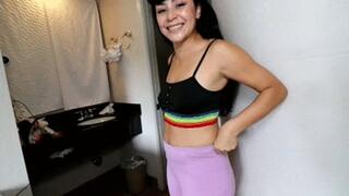 INEED2PEE Sushii sensual desperation tease yoga pants pissing