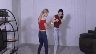 Misty humiliates Luna (Wedgies) MOV