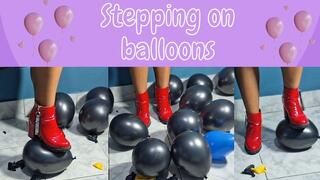 Stepping on balloons