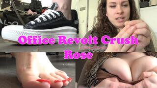 Office Revolt Crush With Rose - Oversized Converse Unaware Giantess Crush Then Foot Tease[HD]