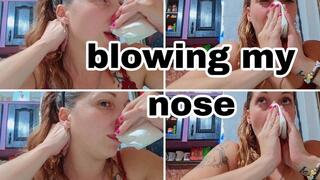 Powerful nasal sounds Hear every detail! Nose blowing