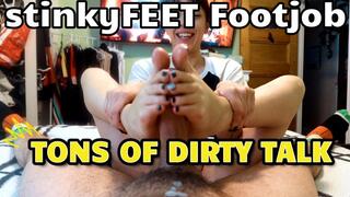 MFYT gives a sweaty FJ to her man while talking about her filthy feet
