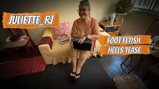Juliette_RJ Opening Her Valentines Present and Trying the New Red Stilettos For You FOR MOBILE DEVICES USERS - FOOT FETISH - STILETTOS - WEDGE FLIP FLOPS - THICK BODY - HEELS TEASE - BODY TEASE