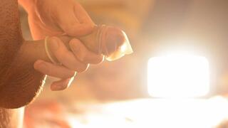 Big Cumshot Inside The Condom